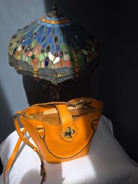 Patricia Nash Ninetta Sun Yellow Vintage Vegan Crossbody
